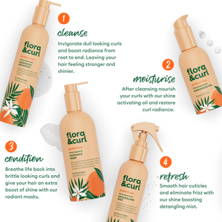 Protective haircare routine for curls from Flora & Curl.